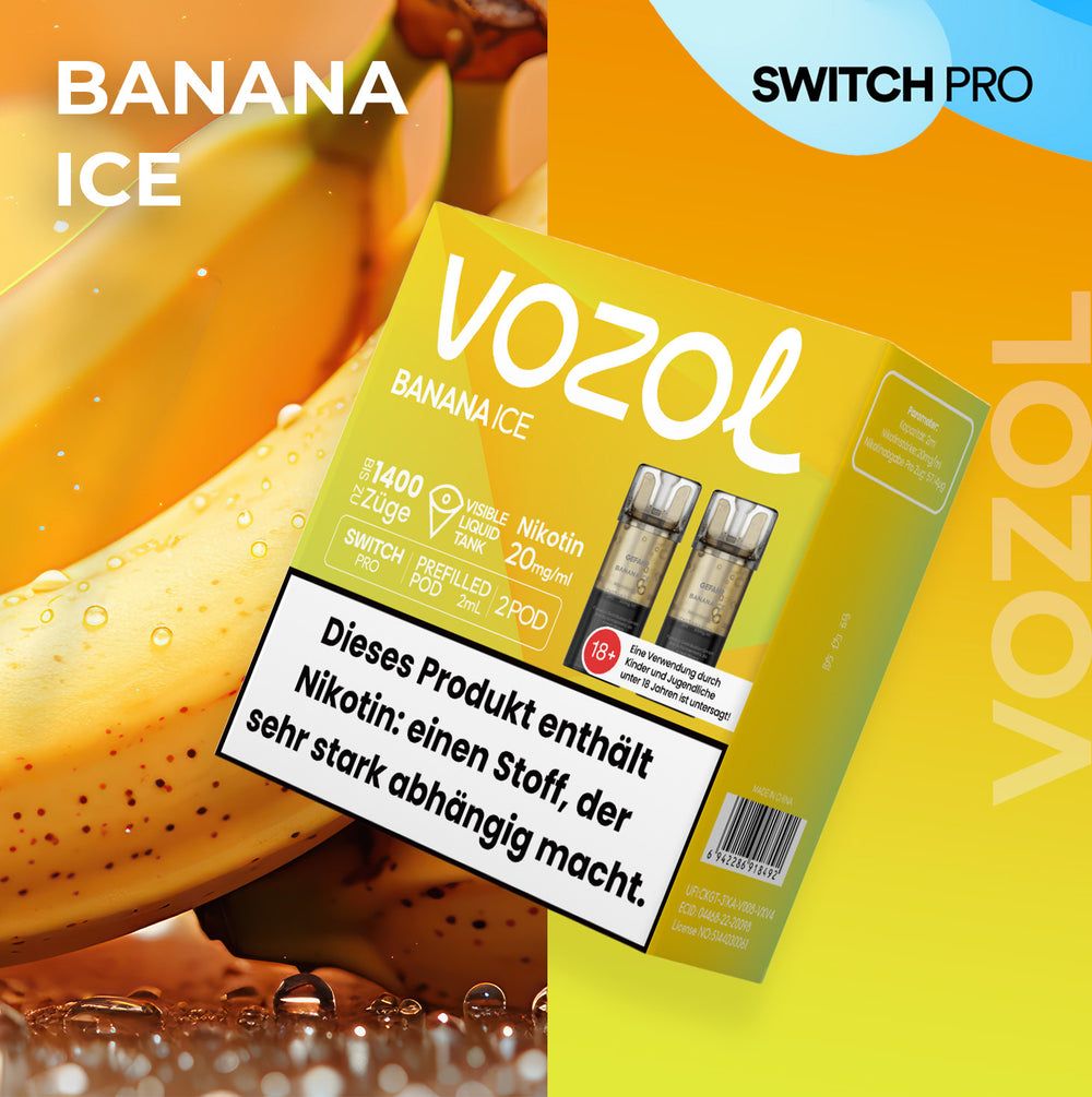 Vozol Switch Pro Pod Banana Ice 2 Nikotin 700 Züge