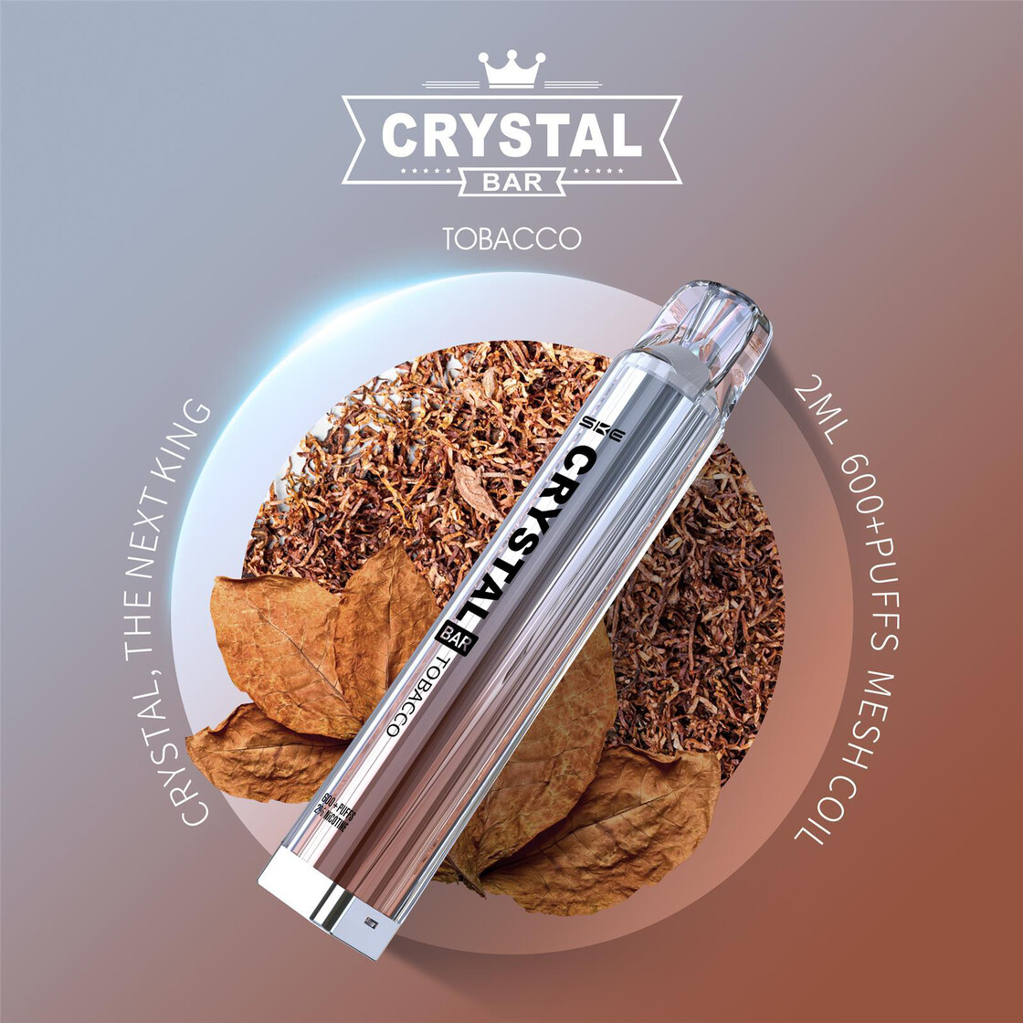 Crystal Bar - Vape Einweg E-Zigarette Tobacco 2% Nikotin 600 Züge