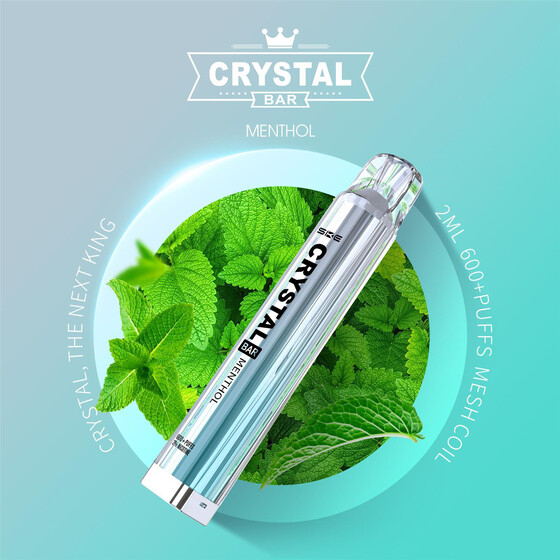 Crystal Bar - Vape Einweg E-Zigarette Menthol 2% Nikotin 600 Züge
